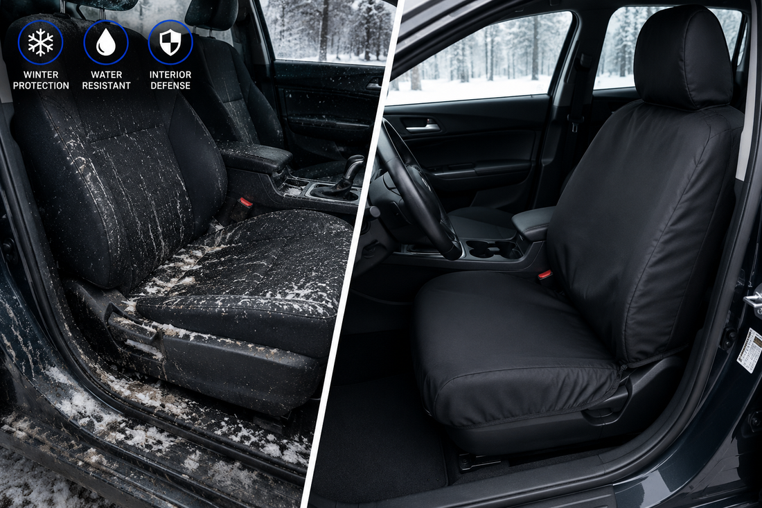 How Seat Covers Protect Your Car During Winter — Salt, Slush, and Cold Weather Damage